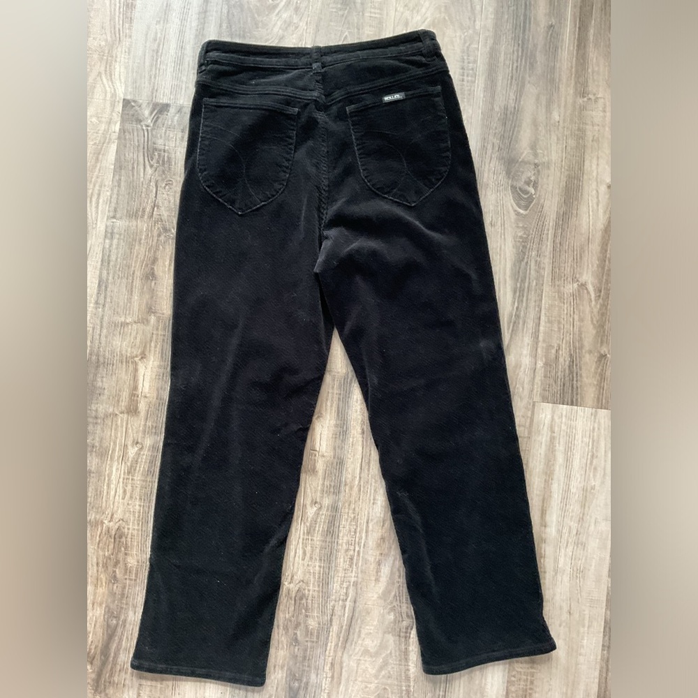 Rolla's High Rise Original Straight Comfort Jet Black corduroy Women's Size 32 - Picture 6 of 7